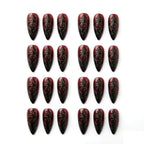 Halloween Gothic Red to Black Stiletto White Background