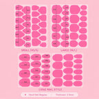Nail Adhesive Tabs | Jelly Sticky Pads for Reusable Press On Nails, 24 Pcs, 15 Sizes