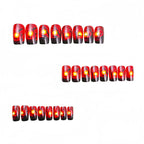 Kentrim Jelly Glue Red Kentrim Sunset Forest Medium Square Press On Nails - 24 Pieces (12 Sizes)