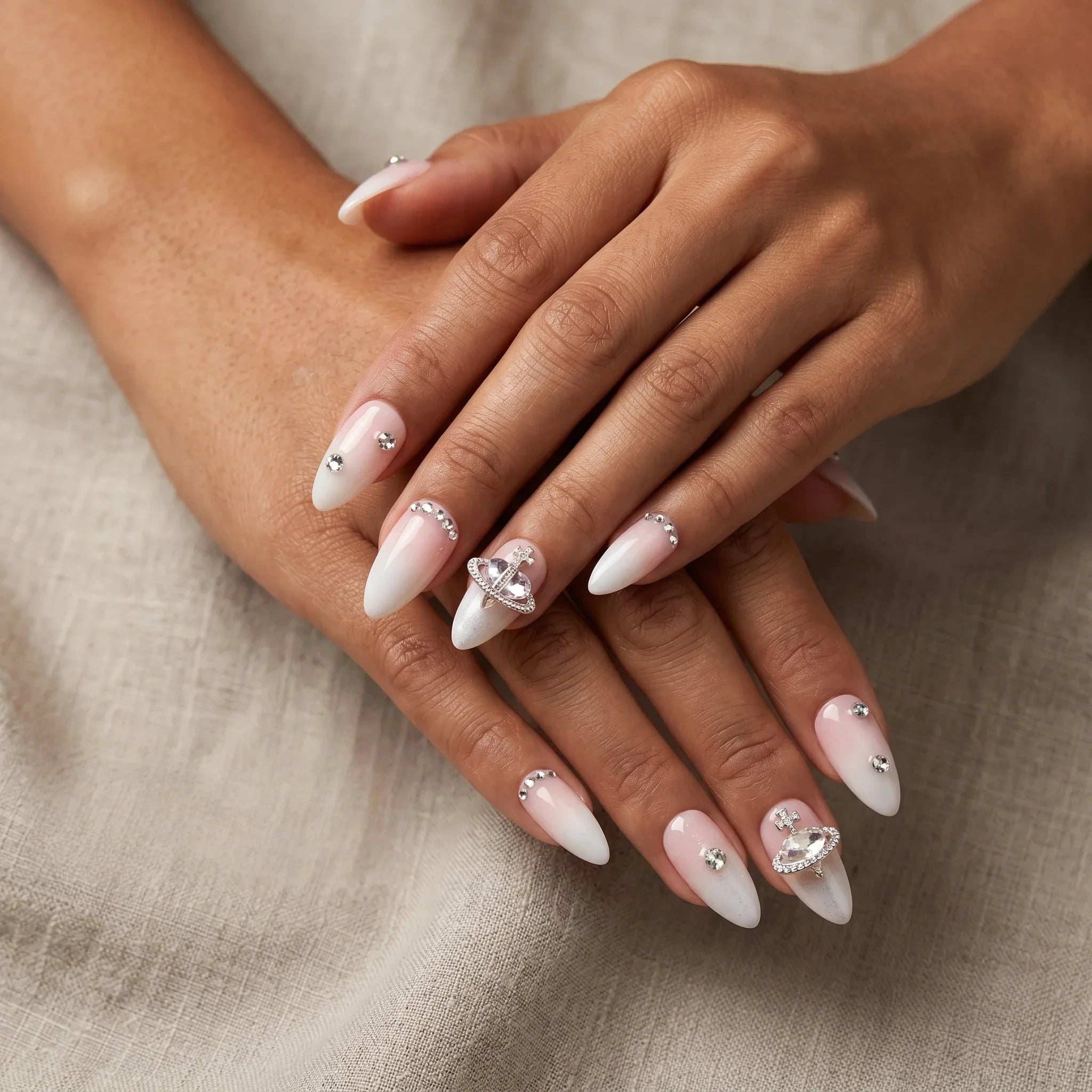 Kentrim Gem Short Almond Press On Nails - 10 Pieces (Single Size) Secondary image