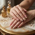 Kentrim Jelly Glue Pink Kentrim Leopard Print French Tip with 3D Flower Press On Nails - 24 Pieces (12 Sizes)