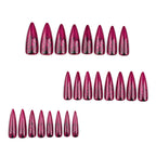 Kentrim Jelly Glue Hot Pink Kentrim Metallic Magenta Spider Web Long Stiletto Halloween Press On Nails - 24 Pieces (12 Sizes)