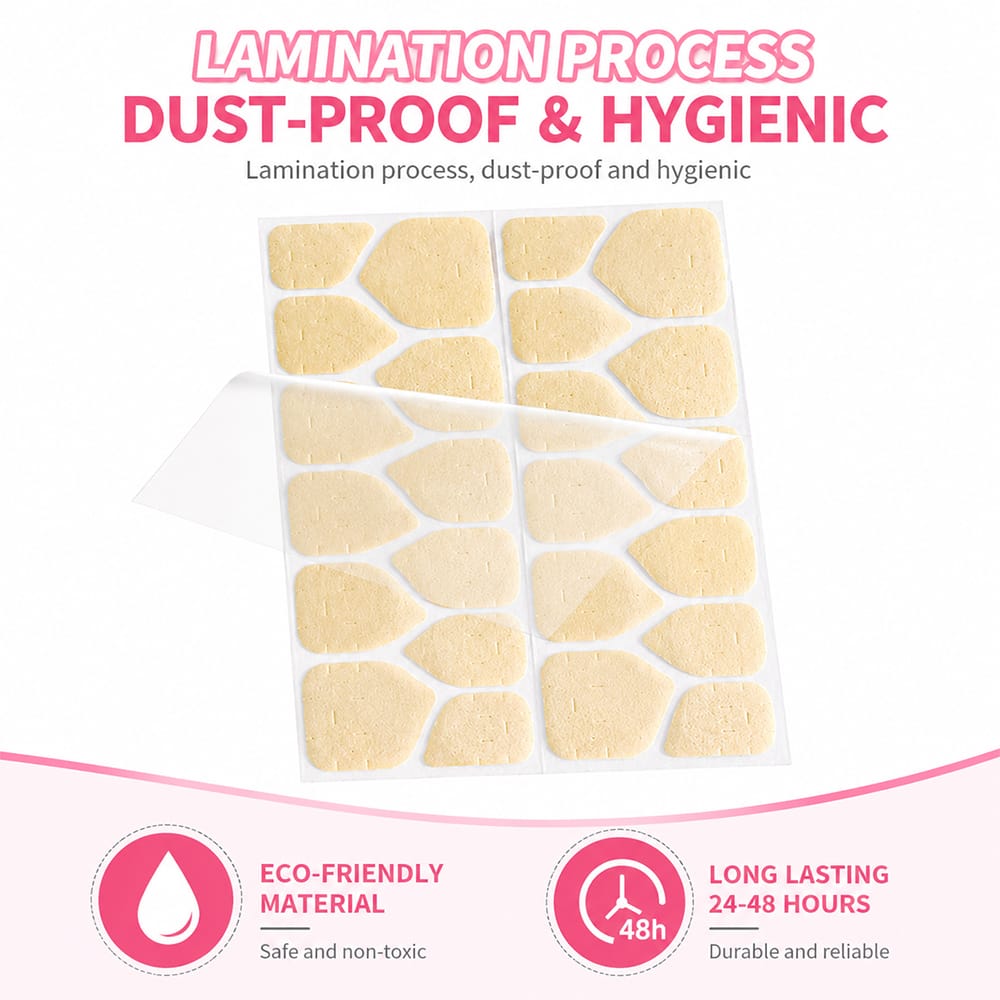 Nail Adhesive Tabs | Jelly Sticky Pads for Reusable Press On Nails, 24 Pcs, 15 Sizes