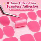 Nail Adhesive Tabs | Jelly Sticky Pads for Reusable Press On Nails, 24 Pcs, 15 Sizes