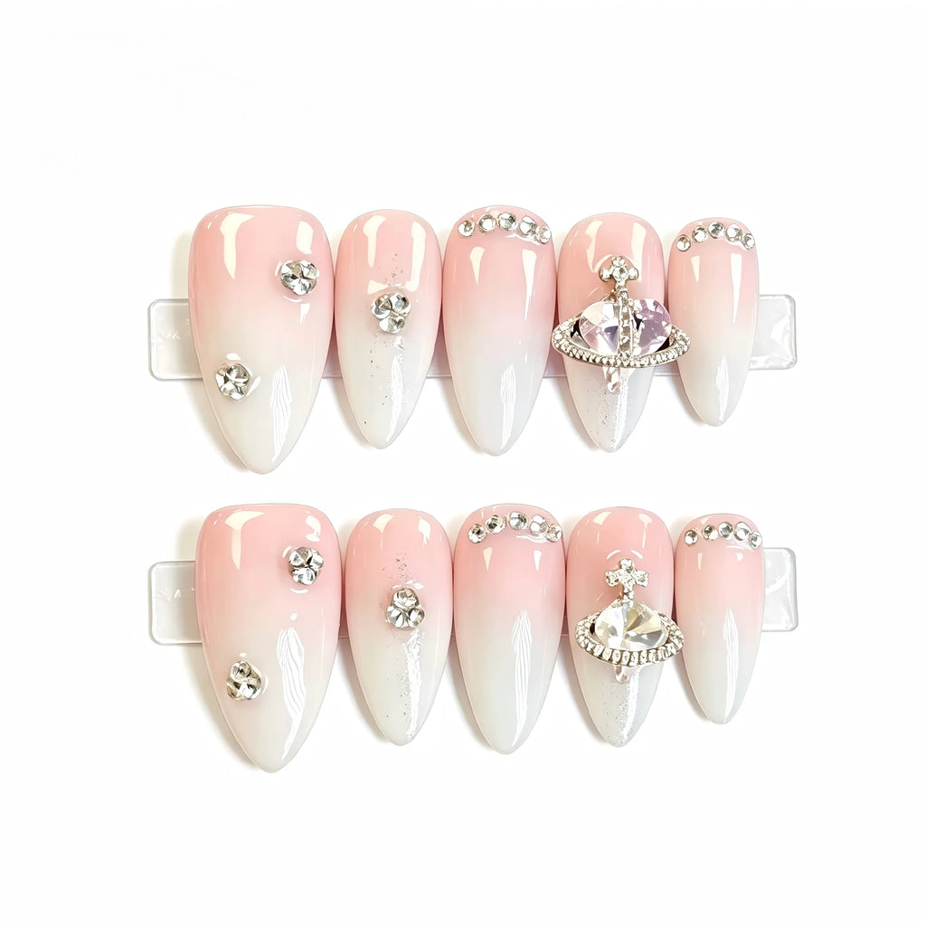 Kentrim Gem Short Almond Press On Nails - 10 Pieces (Single Size)