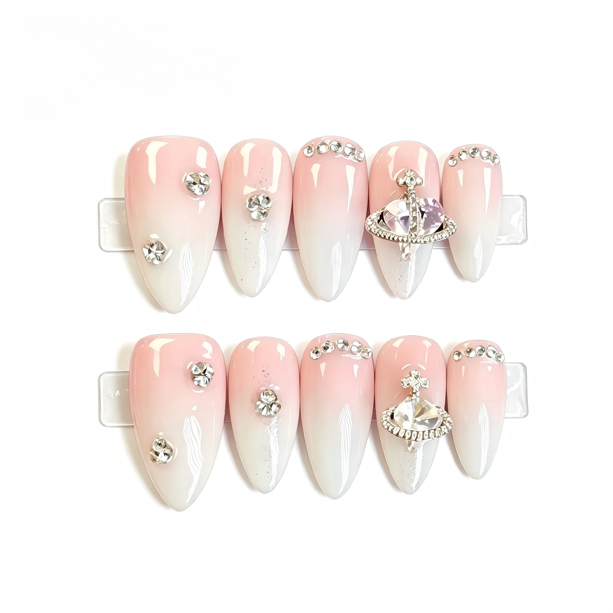 Kentrim Gem Short Almond Press On Nails - 10 Pieces (Single Size) Main image