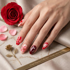 Kentrim Floral Medium Almond Press On Nails - 10 Pieces (Single Size)