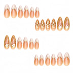 Kentrim Luxe Pink Ombre Medium Almond Press On Nails - 24 Pieces, 12 Sizes
