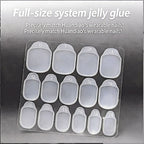 Kentrim Jelly Glue Jelly Glue Tabs for Press On Nails - 30 tabs in 15 different sizes