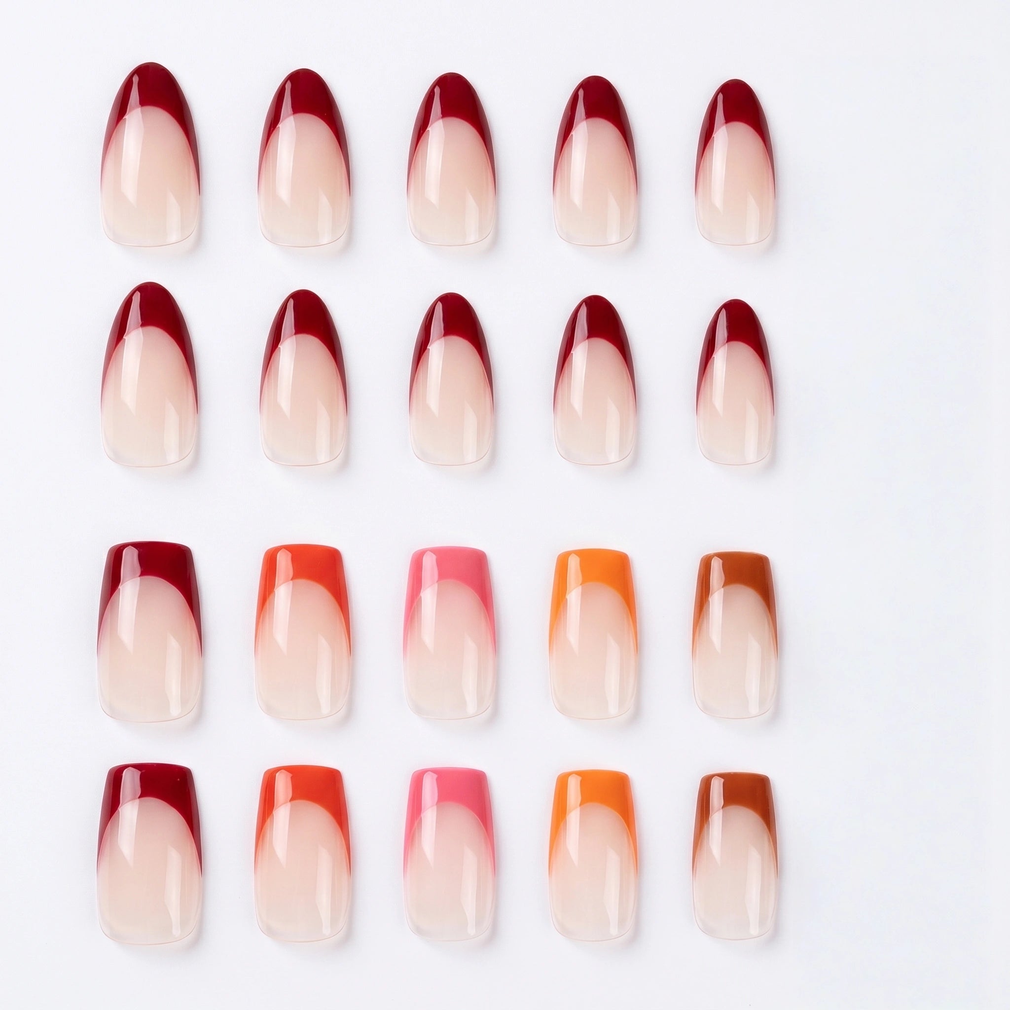 Kentrim French Tip 2-Pack Press On Nails - 60 Pieces Total