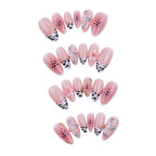 Kentrim Jelly Glue Pink Kentrim Nude with Zebra & Leopard Print French Press On Nails - 24 Pieces (12 Sizes)