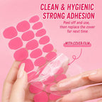 Nail Adhesive Tabs | Jelly Sticky Pads for Reusable Press On Nails, 24 Pcs, 15 Sizes