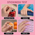 Nail Adhesive Tabs | Jelly Sticky Pads for Reusable Press On Nails, 24 Pcs, 15 Sizes