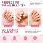 Nail Adhesive Tabs | Jelly Sticky Pads for Reusable Press On Nails, 24 Pcs, 15 Sizes