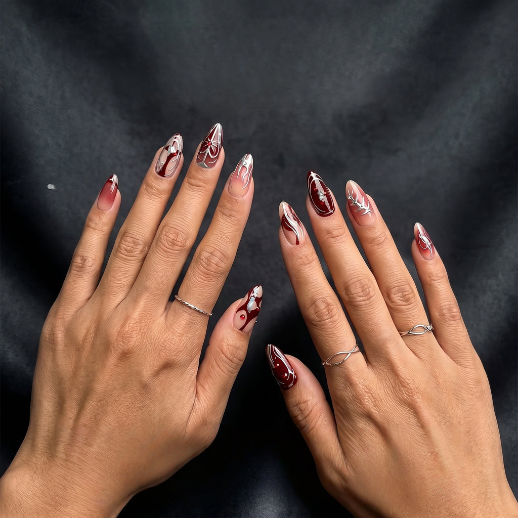 Kentrim Abstract Press On Nails - 10 Pieces (Single Size)