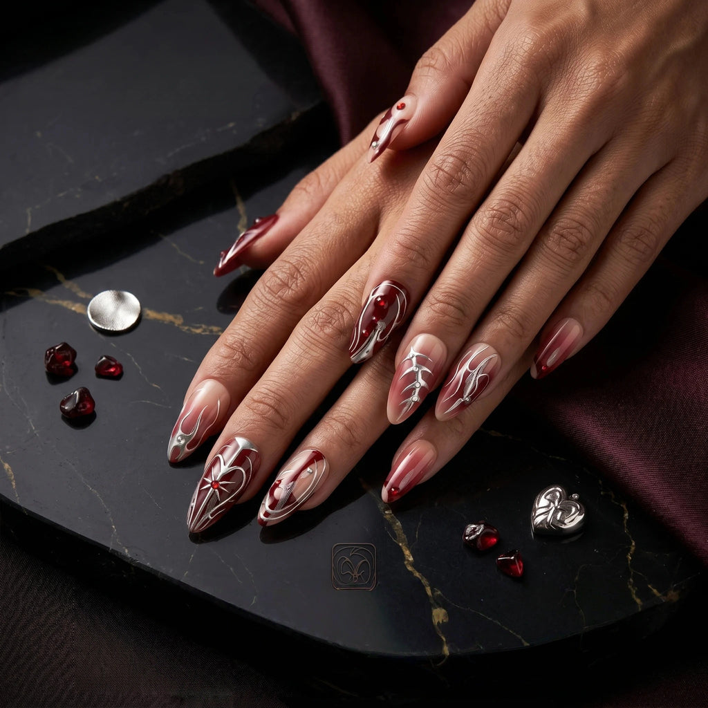 Kentrim Abstract Press On Nails - 10 Pieces (Single Size)