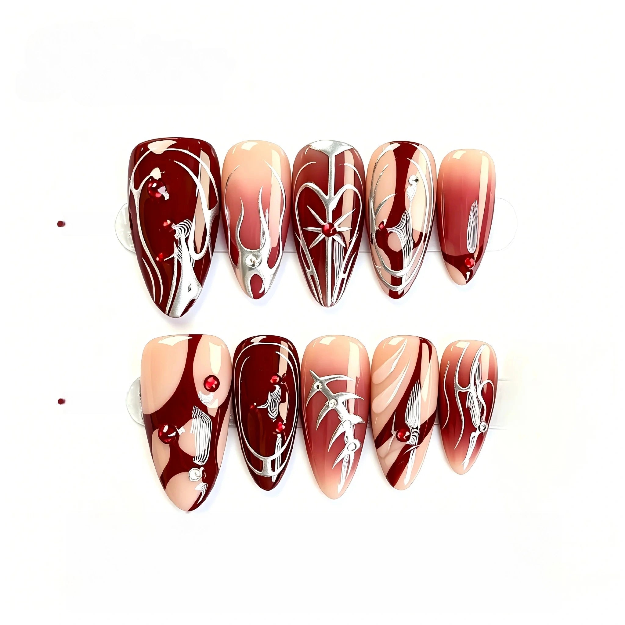 Kentrim Abstract Press On Nails - 10 Pieces (Single Size) Main image