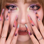 Kentrim Abstract Heart & Star Press On Nails- 30 Pieces, 15 Sizes