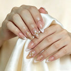 Kentrim Luxe Pink Ombre Medium Almond Press On Nails - 24 Pieces, 12 Sizes