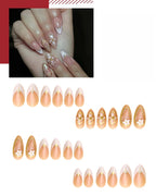 Kentrim Luxe Pink Ombre Medium Almond Press On Nails - 24 Pieces, 12 Sizes