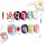 Kentrim Colorful Graffiti Press On Nails - 10 Pieces (Single Size)