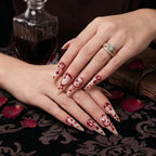 Kentrim Jelly Glue Red Kentrim Bloody Drip Halloween Stiletto Press On Nails - 24 Pieces (12 Sizes)