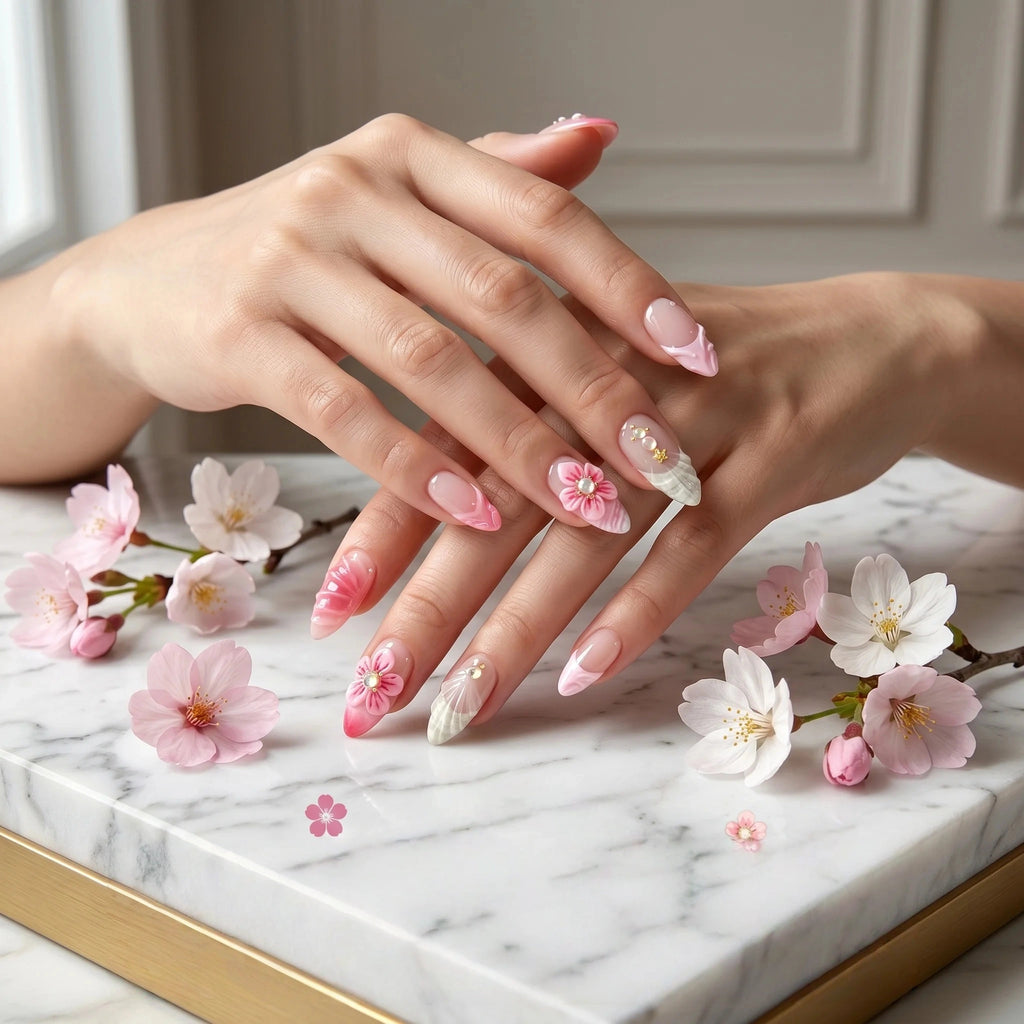 Kentrim Blossom Press On Nails - 10 Pieces (Single Size)