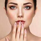 Kentrim Blush Pink Floral Press On Nails- 10 Pieces (Single Size)