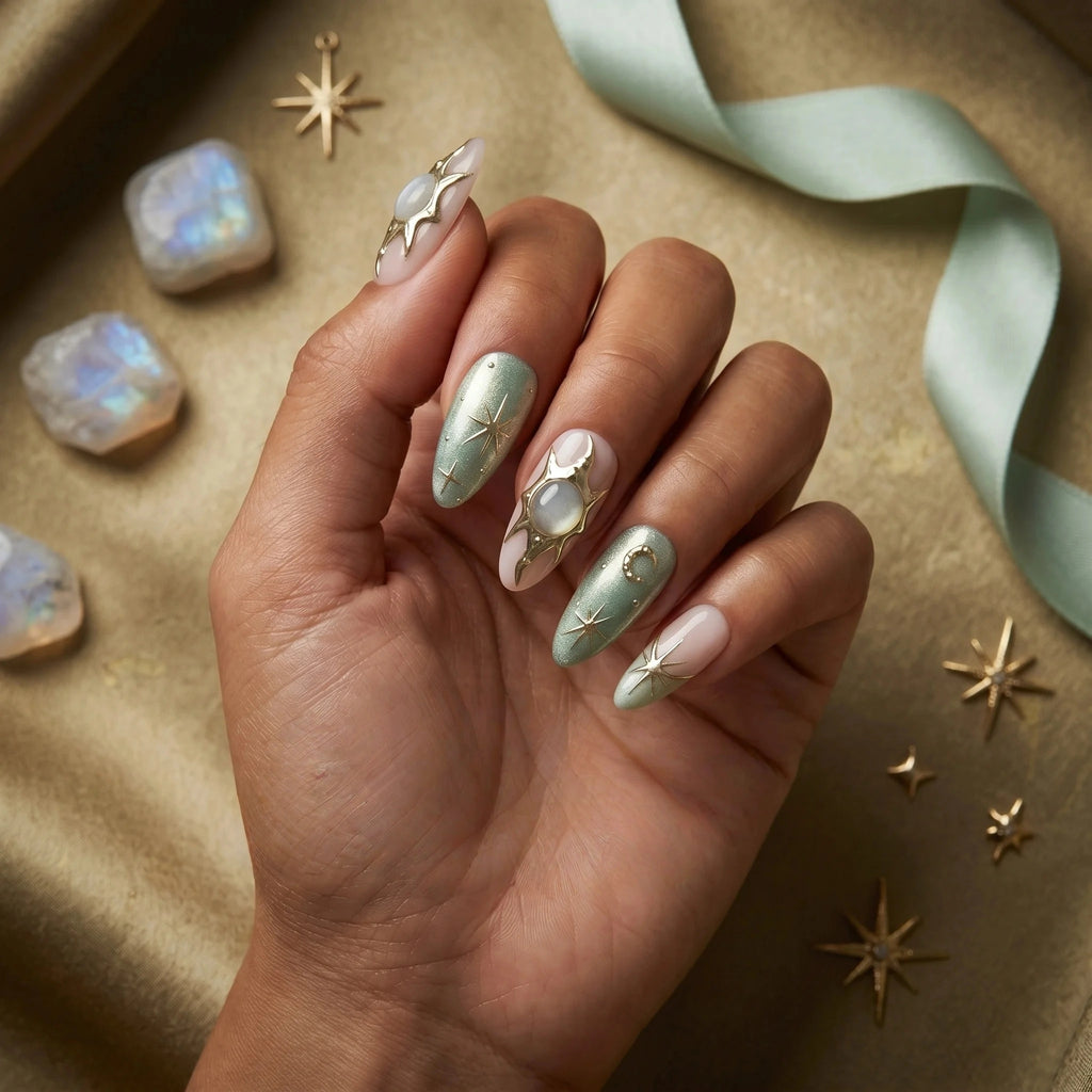 Kentrim Celestial Press On Nails - 10 Pieces (Single Size)