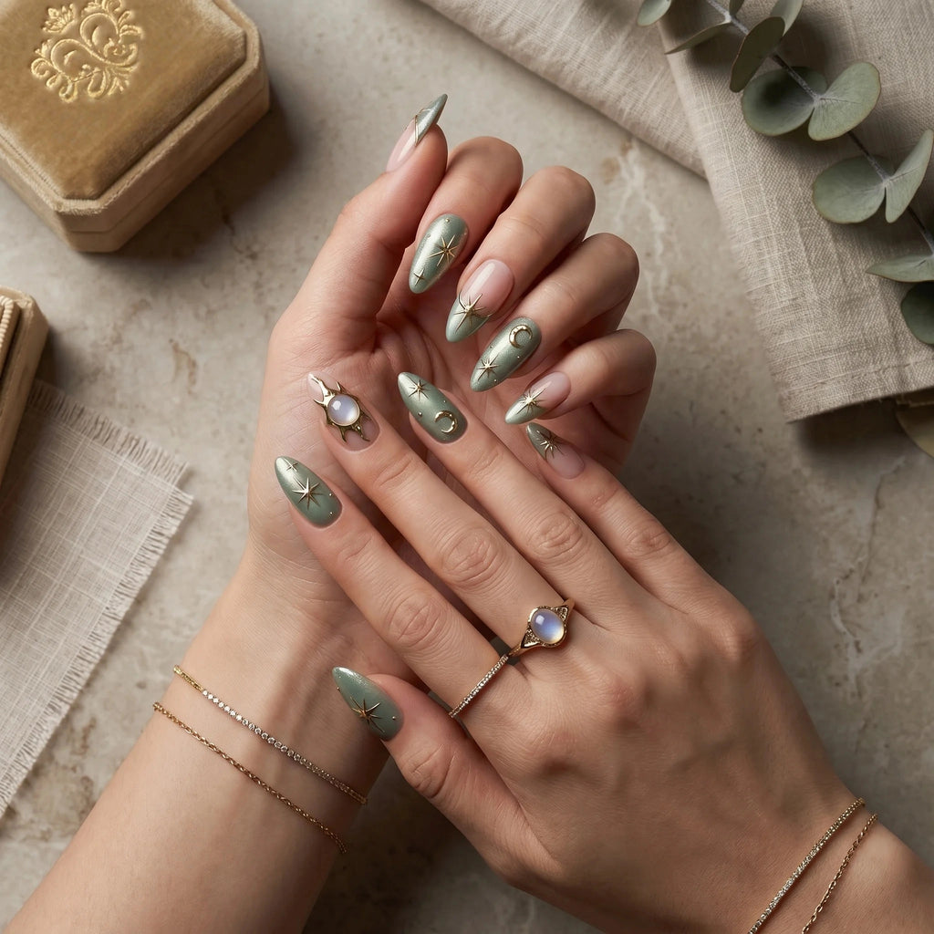 Kentrim Celestial Press On Nails - 10 Pieces (Single Size)
