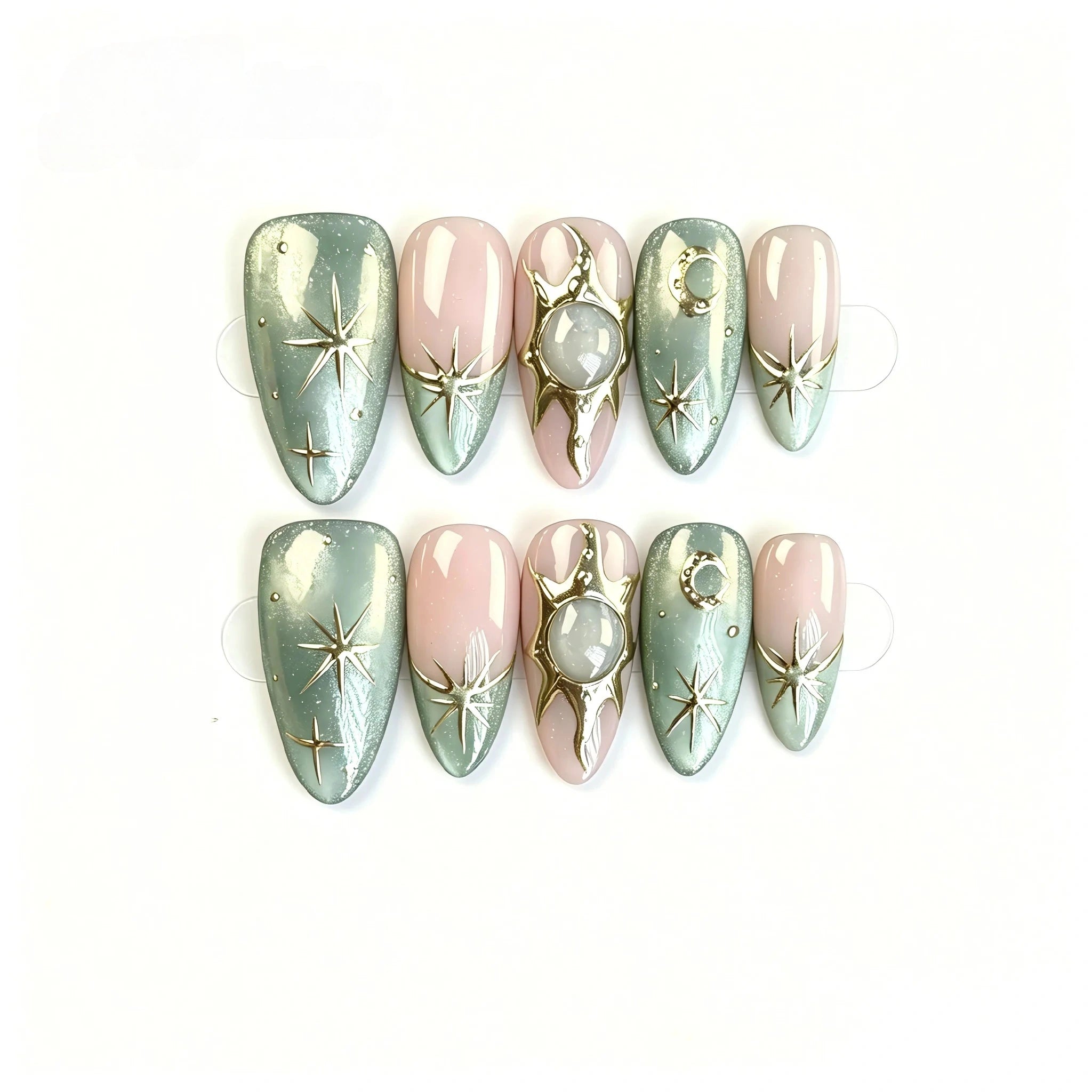 Kentrim Celestial Press On Nails - 10 Pieces (Single Size)