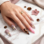 Kentrim Neutral Mix Long Stiletto Press On Nails - 10 Pieces (Single Size)