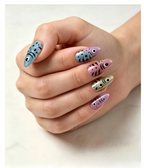 Kentrim Fish Print Press On Nails - 10 Pieces (Single Size)