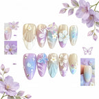 Kentrim Floral Press On Nails - 10 Pieces (Single Size)