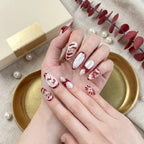 Kentrim Bow & Pearl Press On Nails - 10 Pieces (Single Size)