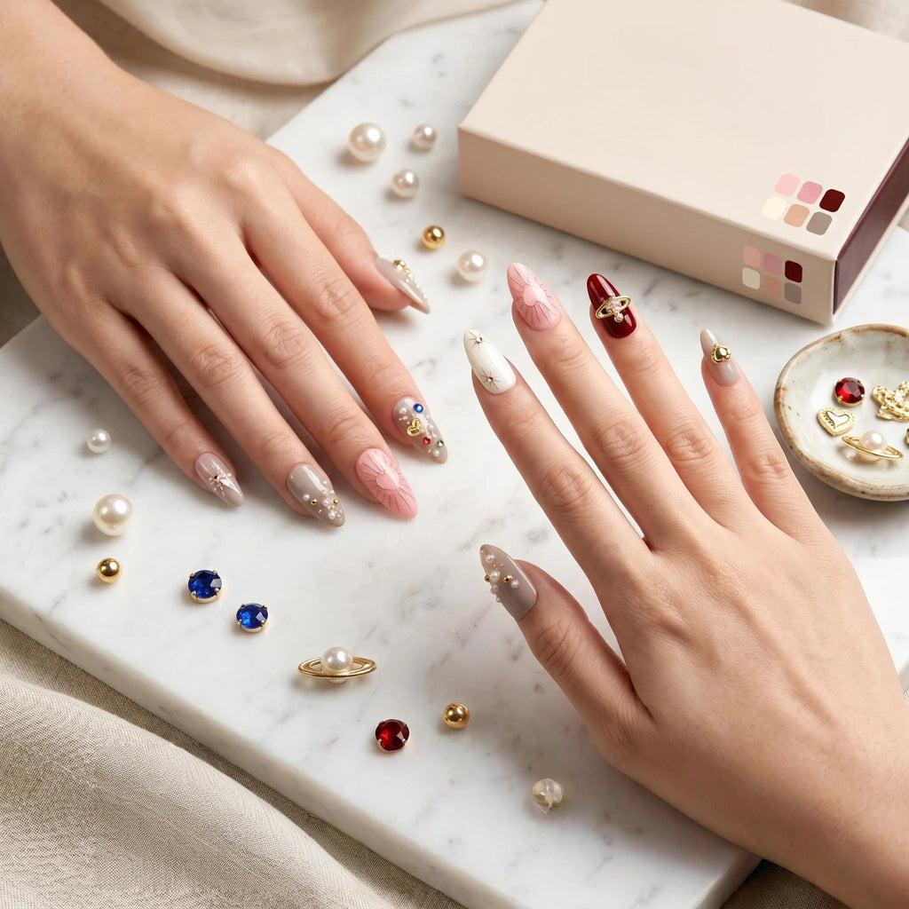 Kentrim Charm Press On Nails - 10 Pieces (Single Size)