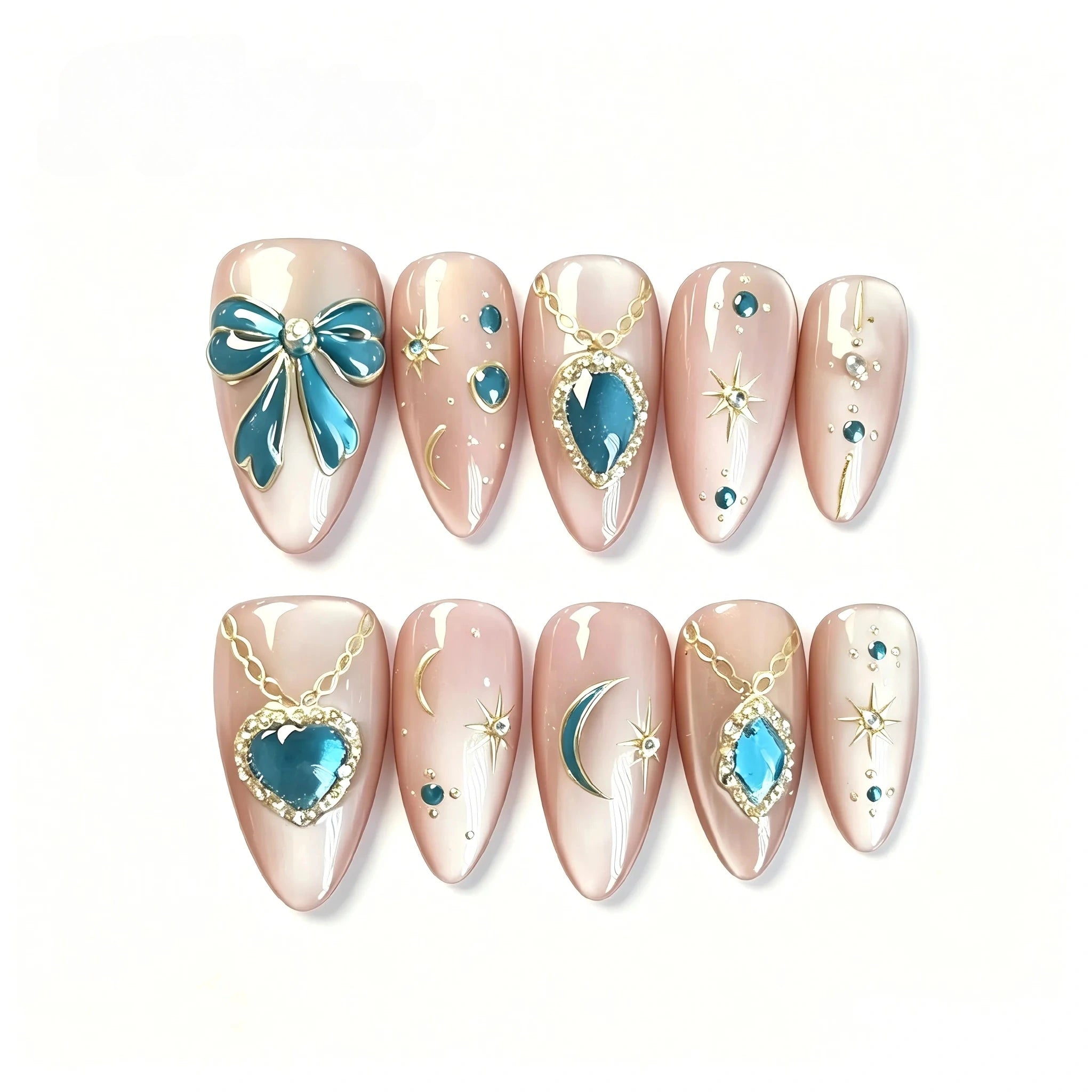 Kentrim Charm Press On Nails - 10 Pieces (Single Size) Main image