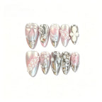 Kentrim Floral Pearlescent Press On Nails - 10 Pieces (Single Size)