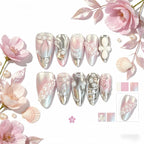 Kentrim Floral Pearlescent Press On Nails - 10 Pieces (Single Size)