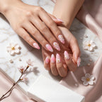 Kentrim Floral Medium Almond Press On Nails - 10 Pieces (Single Size)