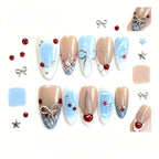 Kentrim Gem & Bow Press On Nails - 10 Pieces (Single Size)