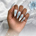 Kentrim Blue Stiletto Press On Nails - 10 Pieces (Single Size)