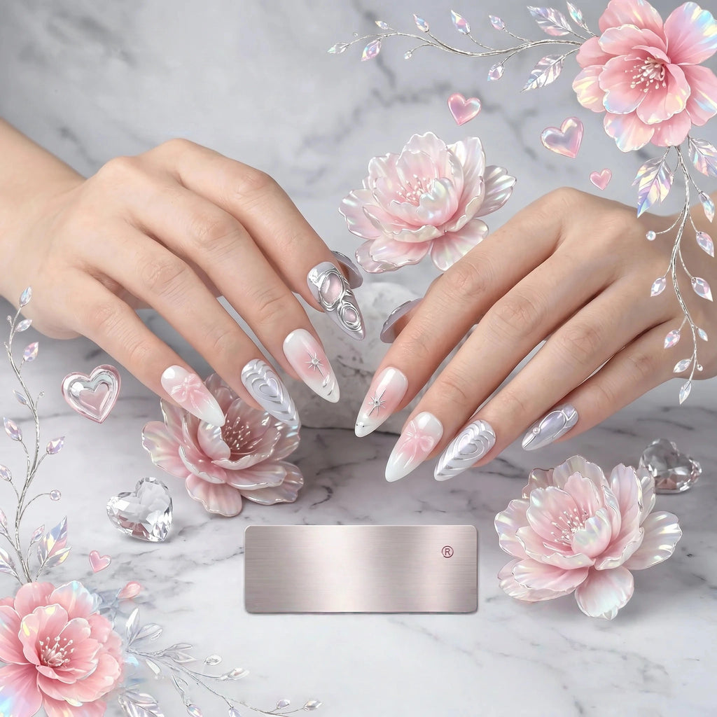 Kentrim Pink Ombre Press On Nails - 10 Pieces (Single Size)