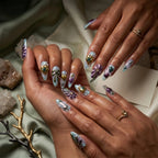 Kentrim Floral Fantasy Press On Nails- 10 Pieces (Single Size)