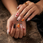 Kentrim Floral & Zebra Press On Nails - 10 Pieces (Single Size)