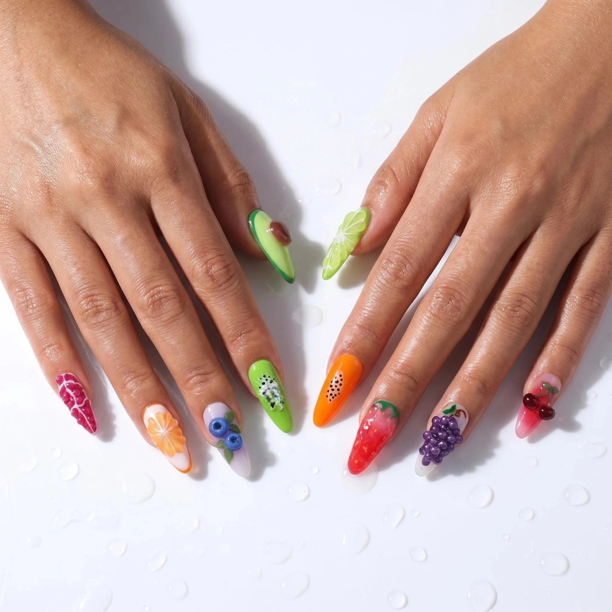 Kentrim Fruit Fiesta Press On Nails- 10 Pieces (Single Size) Secondary image