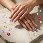 Kentrim Glam Gem Press On Nails - 30 Pieces, 15 Sizes