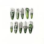 Kentrim Gemstone Long Stiletto Press On Nails - 10 Pieces (Single Size)