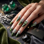 Kentrim Gemstone Long Stiletto Press On Nails - 10 Pieces (Single Size)
