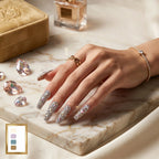 Kentrim Crystal Long Square Press On Nails - 10 Pieces (Single Size)